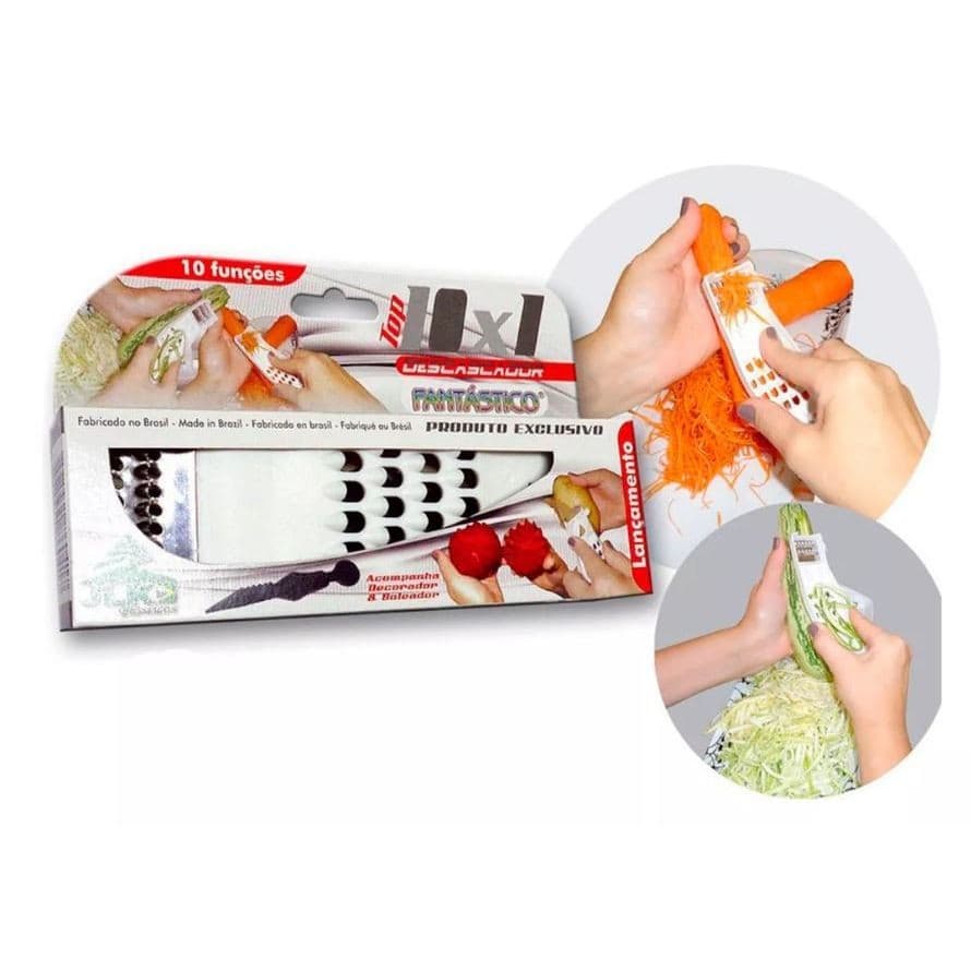 Descascador Ralador Fatiador Boleador 10 Em 1 Legumes saladas frutas Manual