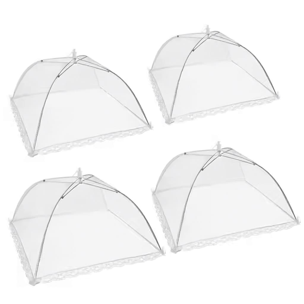 Kit 4 Telas Protetora Alimento 40x40 Mosquiteiro Tampa Prato