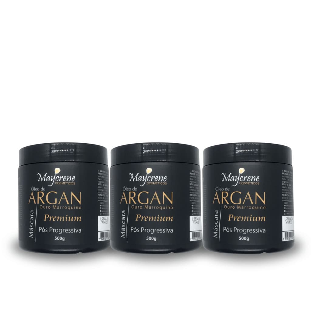 Kit 3 Mascaras Argan Premium Maycrene 500ML