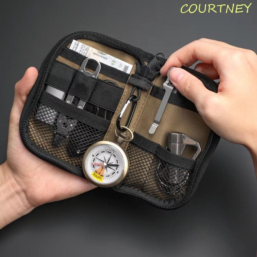 Bolso De Bolsa COURTNEY EDC , Material De Nylon Com 7 Bolsos De Armazenamento De Ferramentas Multifuncional