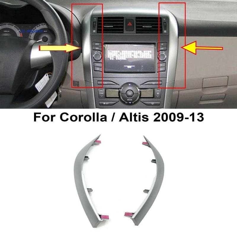 2 Pçs Painel Guarnição Capa Tira Para Toyota Corolla Altis 2009 2010 2011 2012 2013 Controle Central Estilo Do Carro Ace