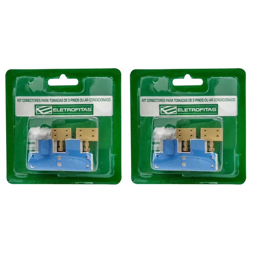 Kit 02 Conector Eletrofita 3 Pistas 20a Original Fita Eletrica