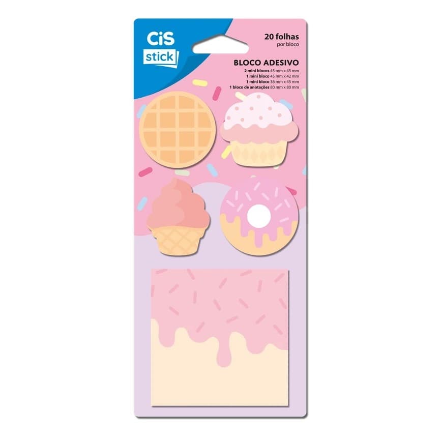 Bloco Adesivo Cis Stick Candy c/ 05 modelos c/ 20fls CIS