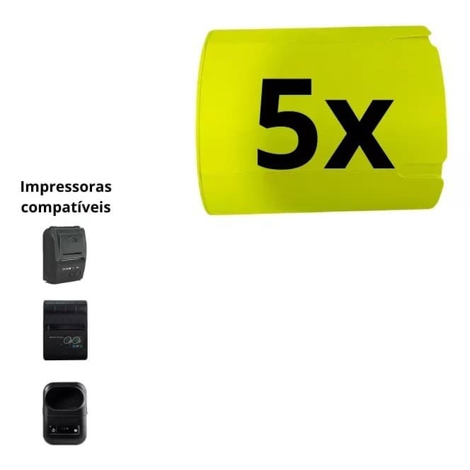 Etiqueta Gôndola 50x30 Para Mini Impressora Pt260 - 5 Rolos