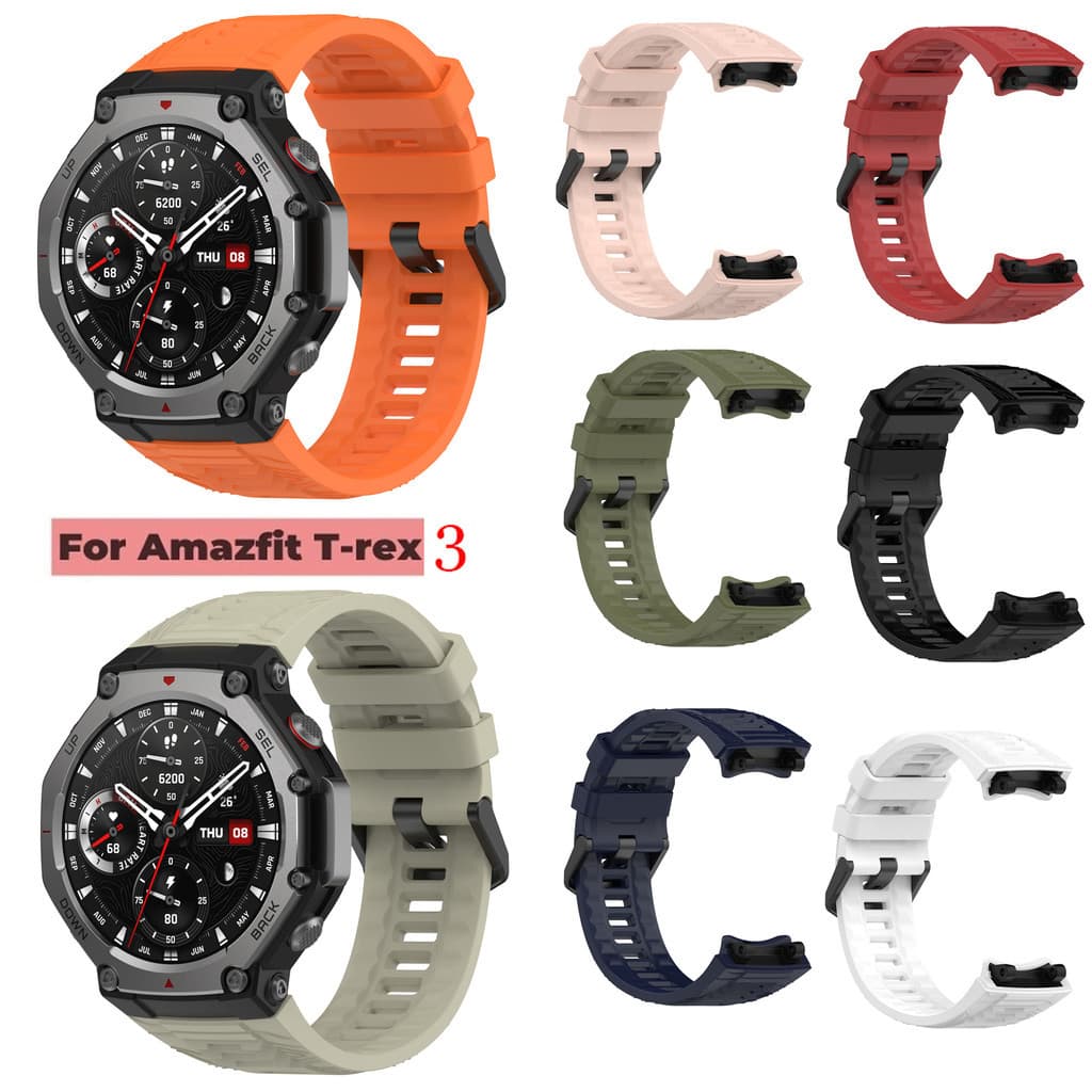 Pulseira De Silicone Para Huami Amazfit T-Rex 3 Substituição Esportiva