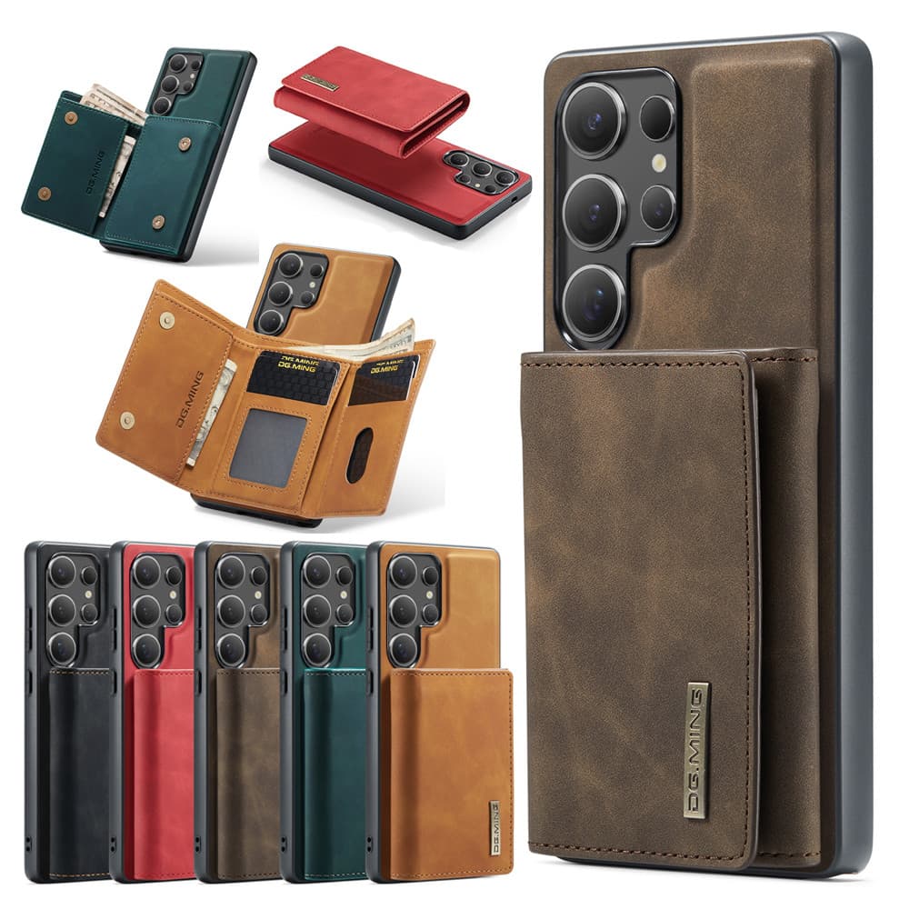 2 Em 1 Caso Carteira De Couro Magnético Kickstand Do Telefone Para Samsung Galaxy S26 S24 Plus S23 S22 S25 Ultra FE Capa
