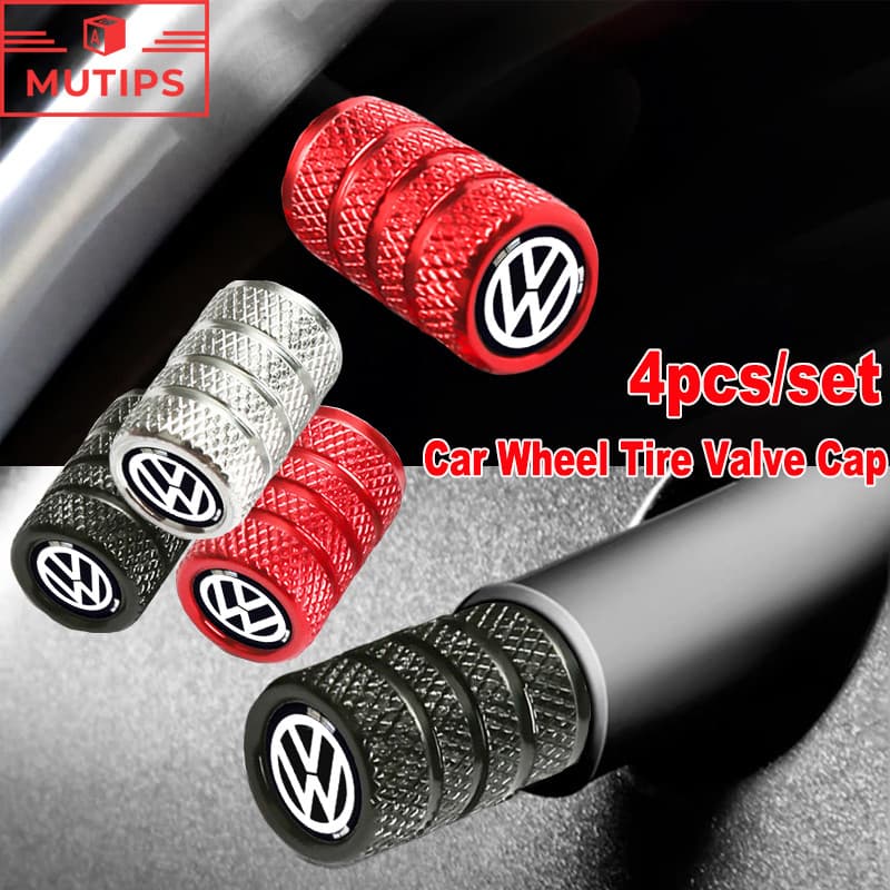 Volkswagen 4 Pçs Tampa Da Haste Válvula De Ar Do Pneu Carro Roda Capa Poeira Para Golf Jetta Passat Tiguan Amaok Beetle