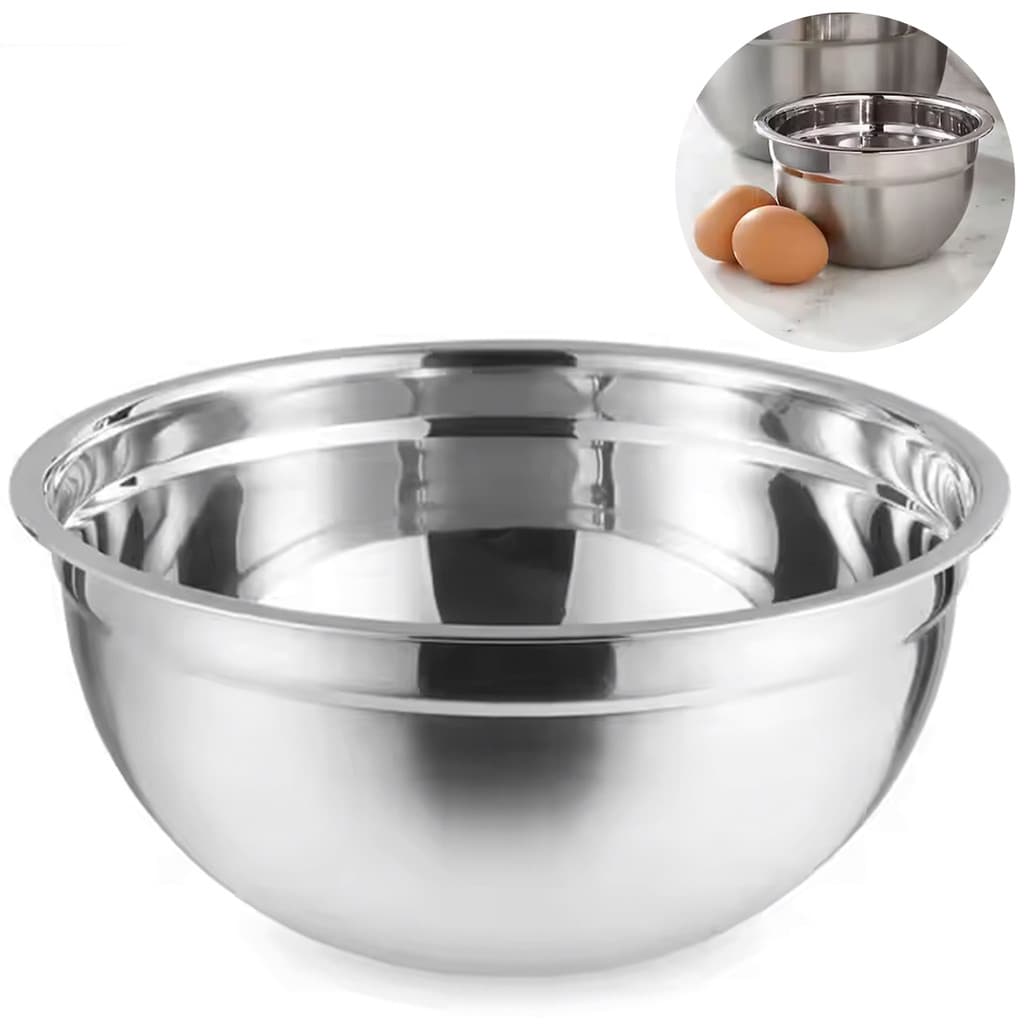 Bowl 18cm Aço Inox Fundo 1300ml Alta Qualidade Profissional