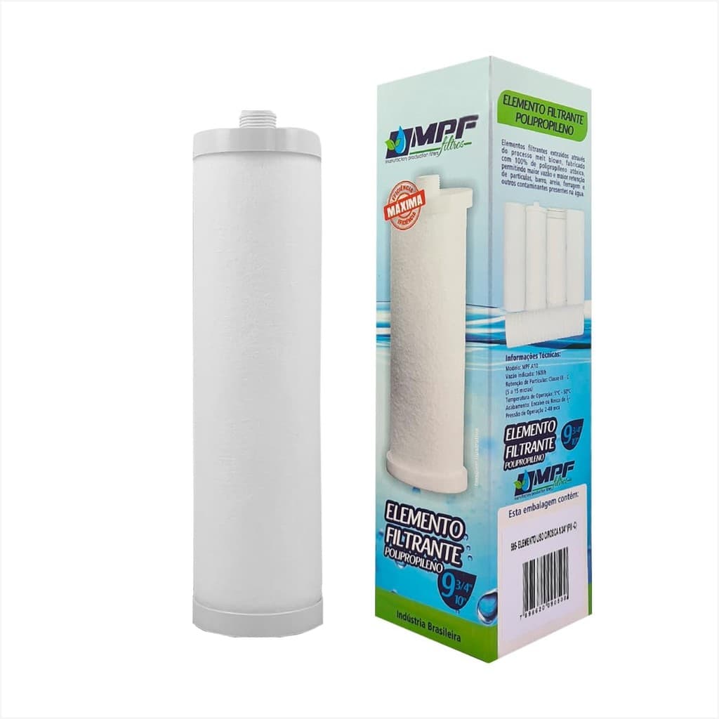 REFIL FILTRO CAIXA D'AGUA COM ROSCA 9.3/4 PARA ACQUALIMP BRANCO