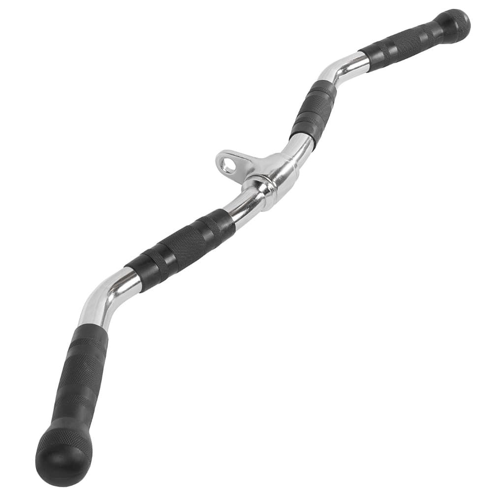 Puxador Barra Pulley Curva Dupla 78 cm Pegada Emborrachada Lion