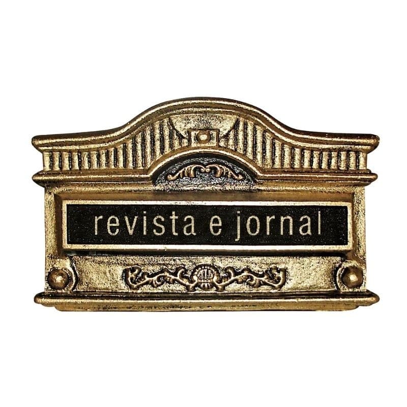 Caixa De Correios N°05 / Correspondencia Para Embutir Muro Parede Colonial Aluminio Fundido