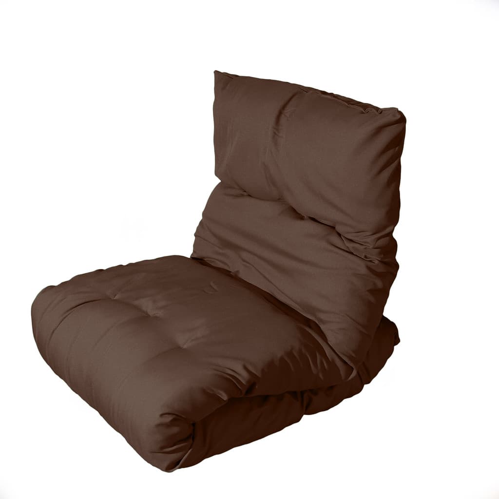 Futon de Sofá Varanda Almofadão Marrom Banco Pallet Cadeira Sofá Poltrona Futon Grandão Fofinho