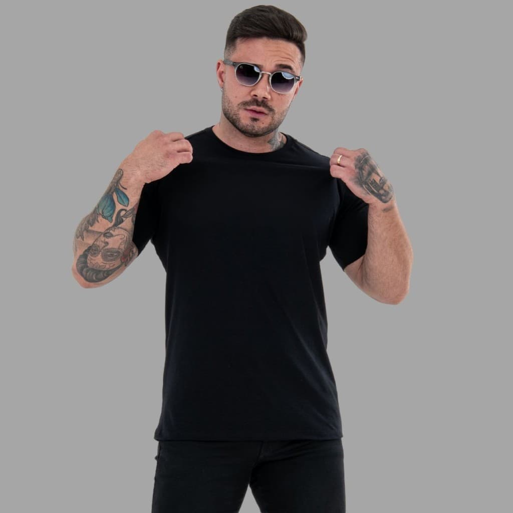 Camiseta Masculina Estilosa Longine Premium Básica Algodão