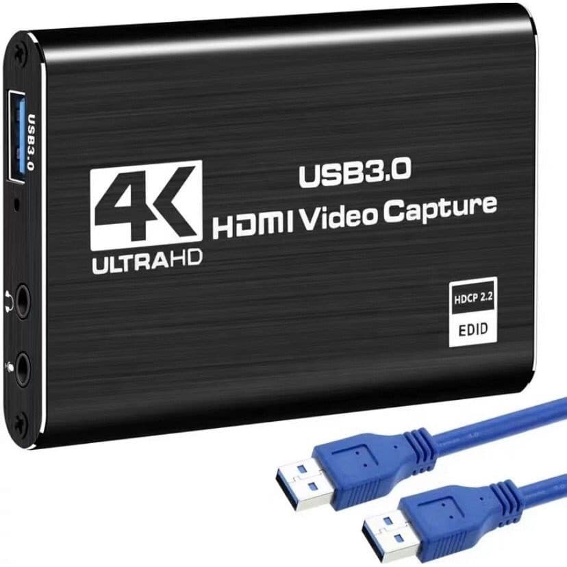 Placa Captura De Vídeo 4k 1080p 60fps Full Hd Usb 3.0 Hdmi