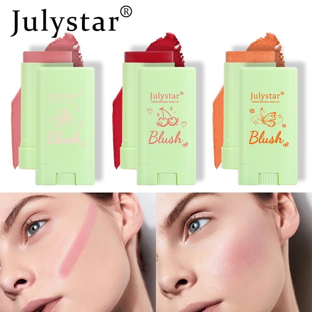 Blush Julystar: Cores Radiantes, Textura Matte e Facilidade no Aplicar – 3 Opções!