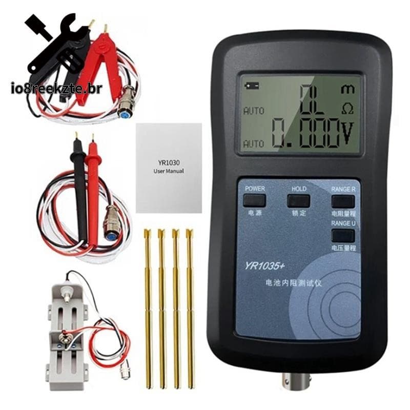YR1035 + Bateria De Lítio De 4 Fios Testador De Resistência Interna 100V Medidor Ohm Interno Para Ni-CD Íon-Versão Atual