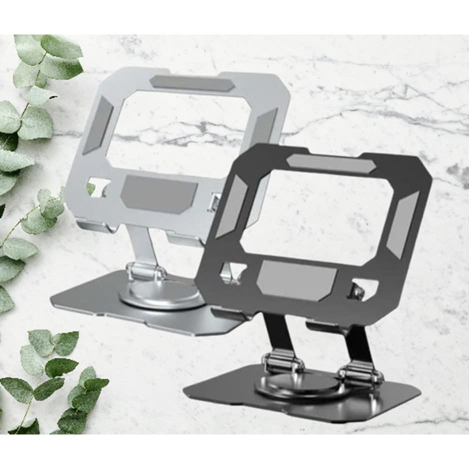 Suporte para Tablet ou Celular De Mesa Giratório 360° De Alumínio Ajustável