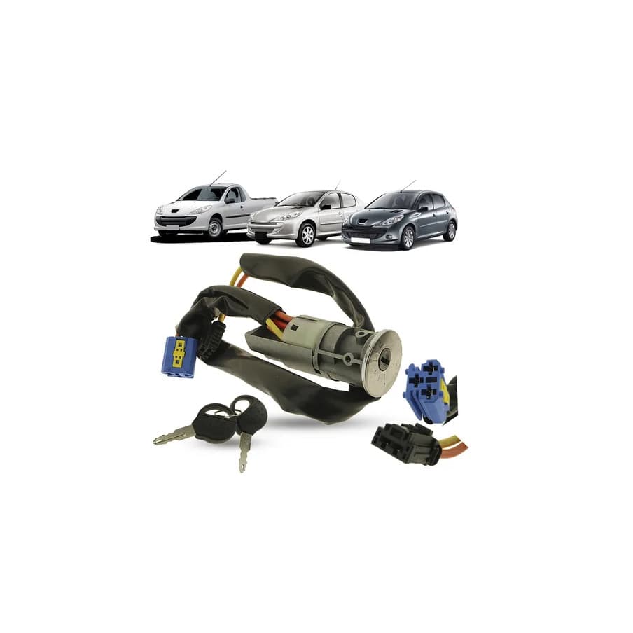 TRAVA DIREÇÃO COMPLETA CILINDRO CHAVE PEUGEOT 206 5 FIOS *