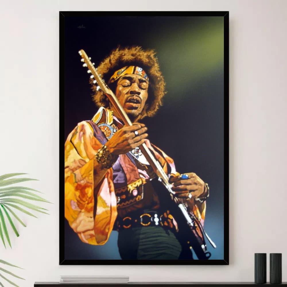 Quadro Jimi Hendrix Musica Guitarrista Decorativo