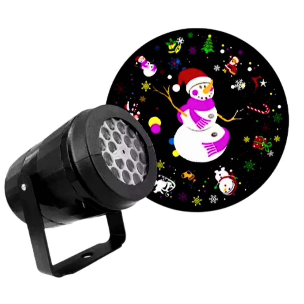 projetor decoração de natal com varias imagens natalina 3d refletor holografico para casa