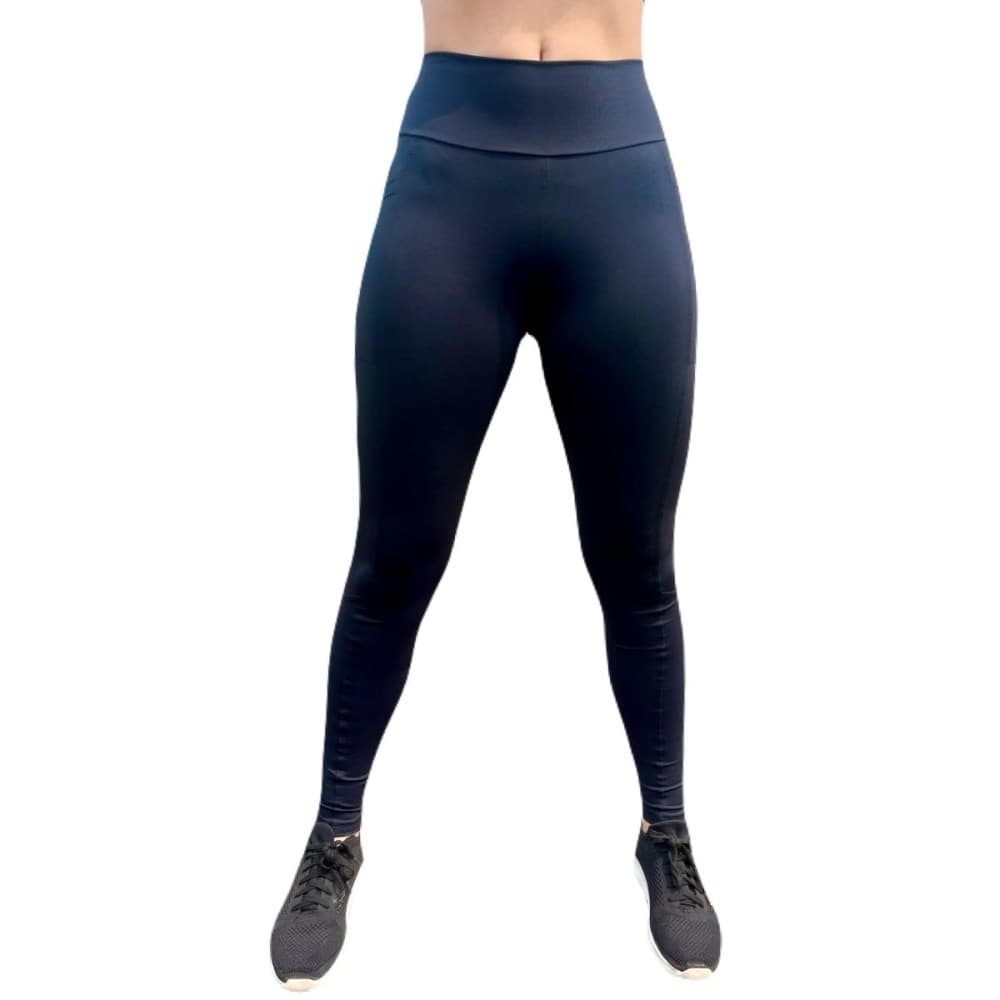 Calça Legging Feminina Cós Alto Recortes Perna Calça Compressão Zero Transparência Musculação