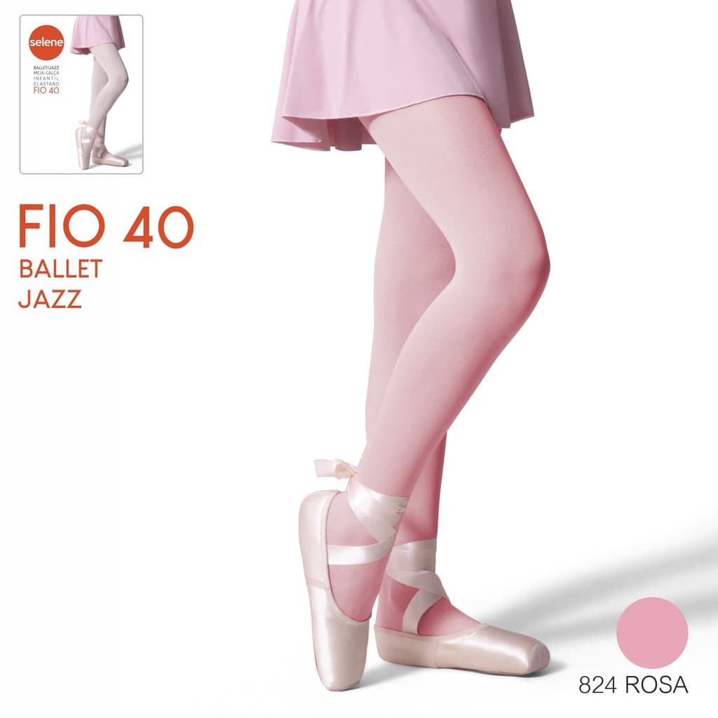 MEIA CALCA INFANTIL BALLET JAZZ  DANÇA SELENE FIO 40 MENINA