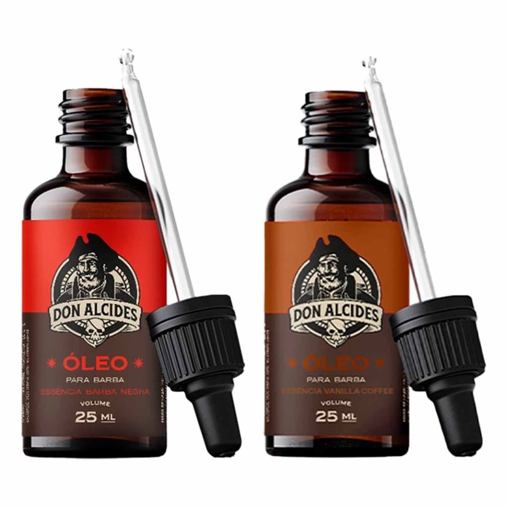 Kit 2x Óleo Barba Barba Negra e Vanilla Coffee Don Alcides