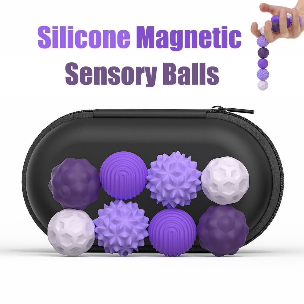 Silicone Magnético Sensorial Bolas Brinquedo Fidget De Preocupação Autismo Calmante Criança Adultos Ansiedade Alívio Est