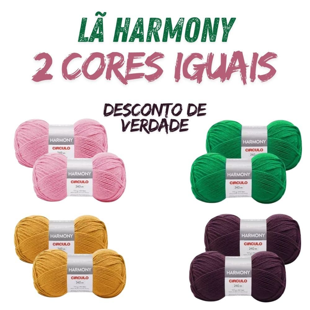 Kit Lã Harmony Circulo 100g - Kit com 2 unidades - Elegância, Maciez e Versatilidade em Cada Fio 🧶✨