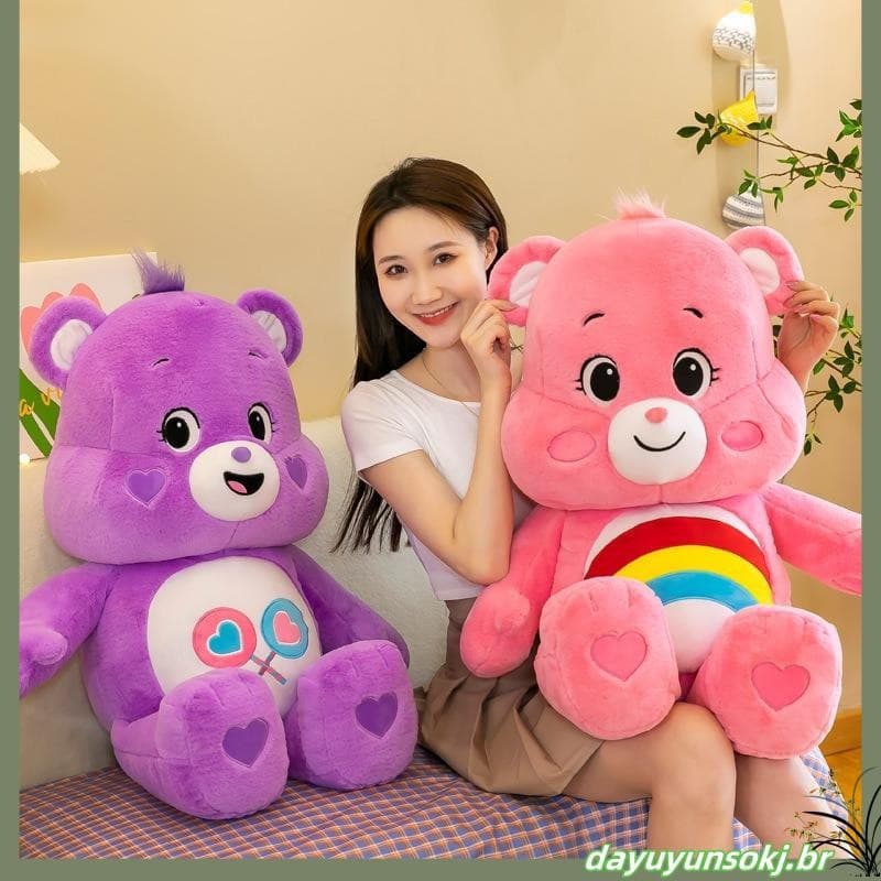 Ursinhos carinhosos care bears Brinquedo de pelúcia urso arco-íris travesseiro macio infantil presente de aniversário