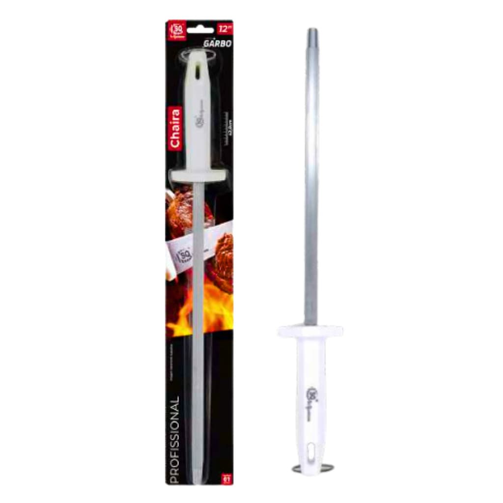 Chaira Profissional 12 polegadas Amolador de Faca Açougue Aço Inox
