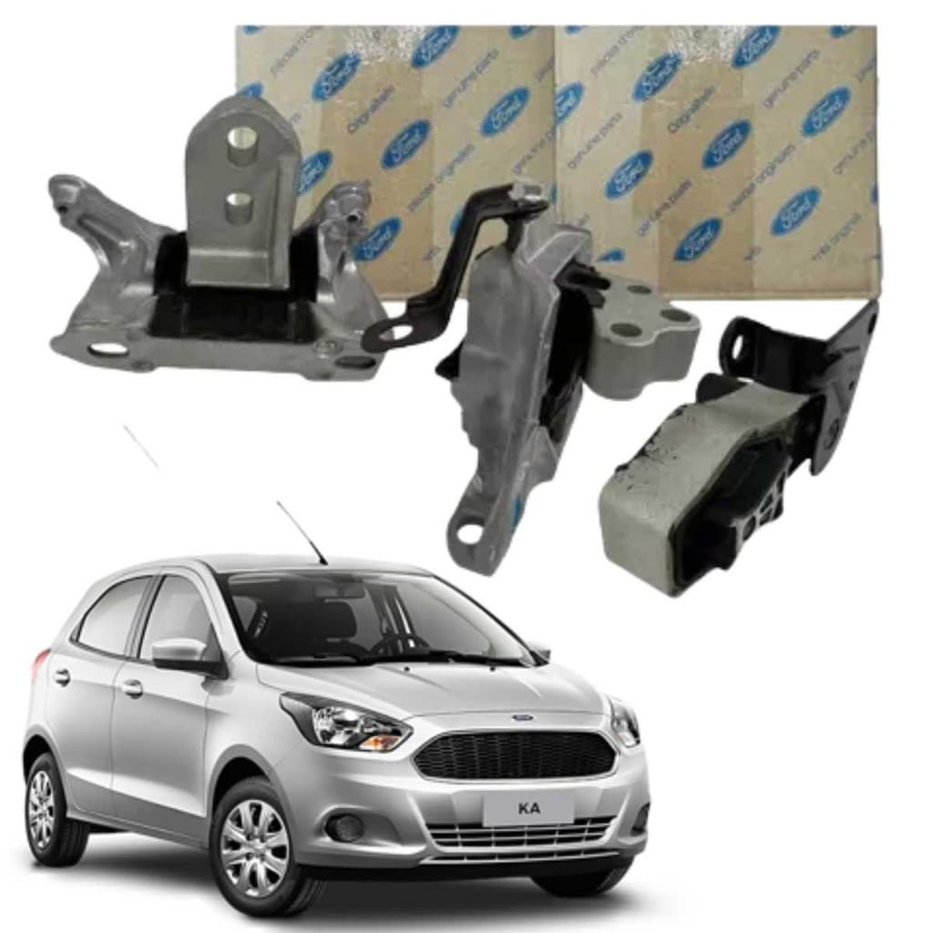 Coxim do Motor Ford KA 1.0 2014 a 2016 ( Jogo ) -  E3B16P082AD / E3B17M121AD / E3B16F012EA
