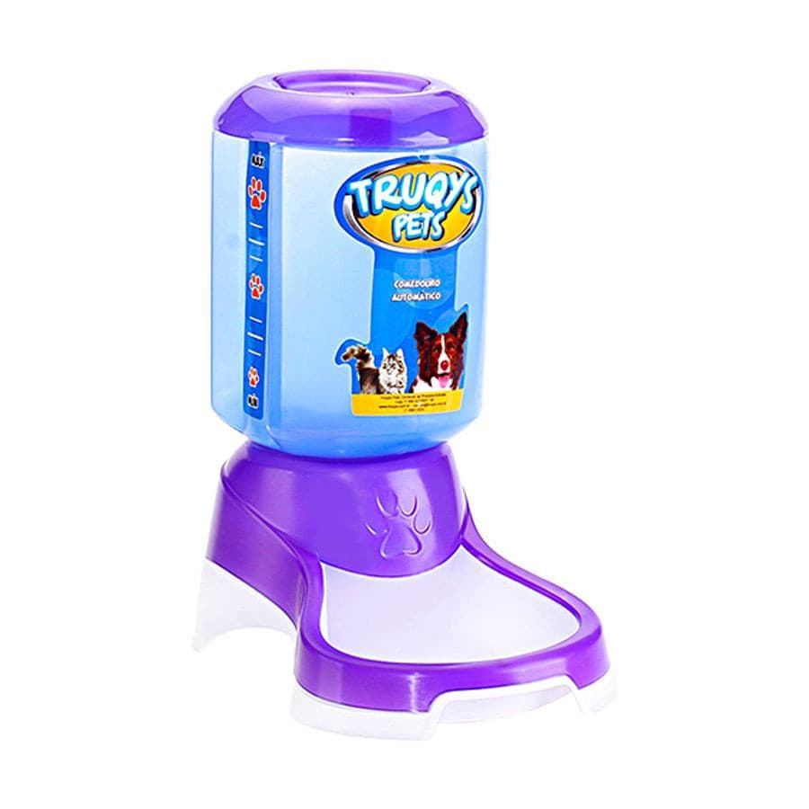 Comedouro Automático Truqys Pet Galão 1kg para Cães - Violeta