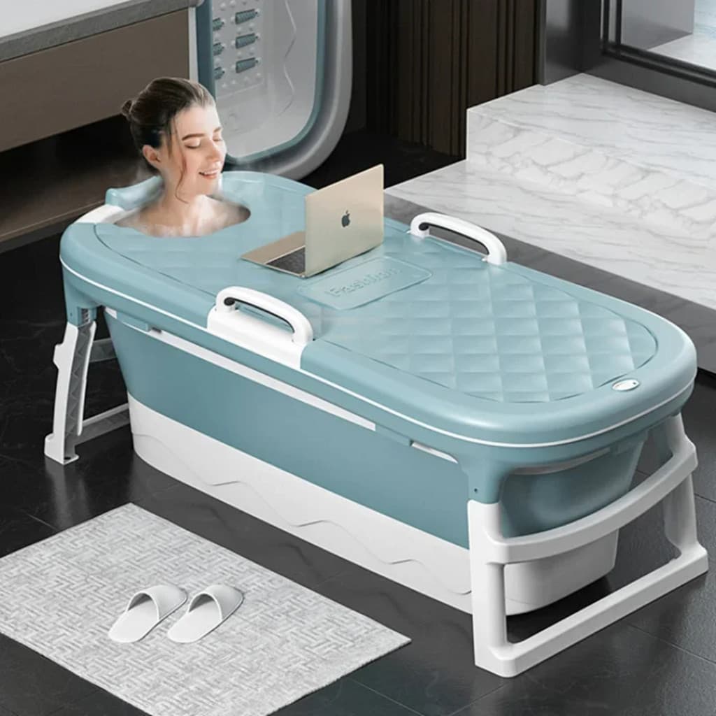 Banheira Ofurô Dobrável Portátil Adulto Suporte Vg 200 L