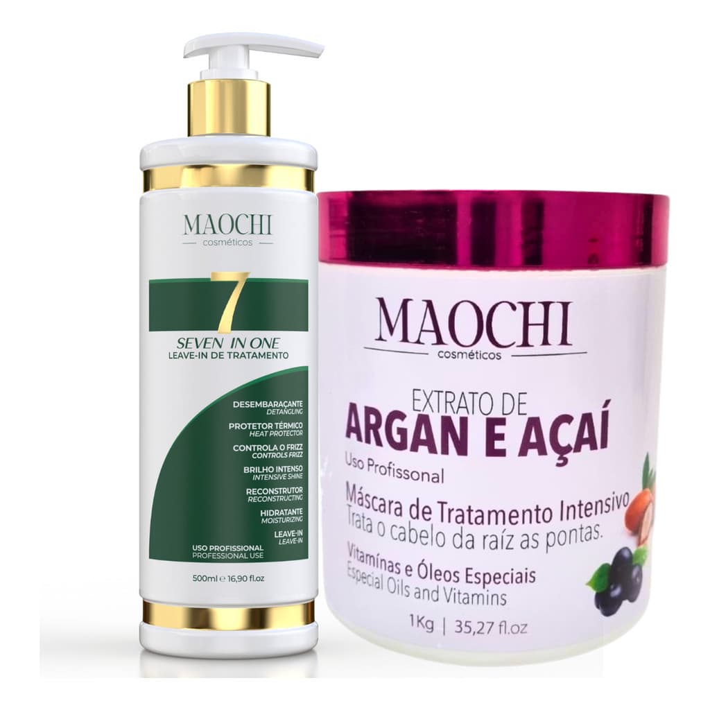 Kit Tratamento Neutralizante Capilar Maochi Cronograma Capilar Profissional-Finalização Pós Química Tintura Alisamentos