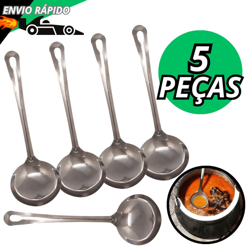 Conjunto Conchas Para Servir Em Inox Utensilio Multiuso Para Restaurantes Cozinhas Buffet Hotel