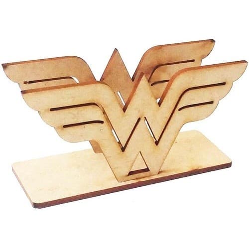 Kit 15 Porta Guardanapo Mulher Maravilha Em MDF Decoração Herois Lembrancinha Decoração