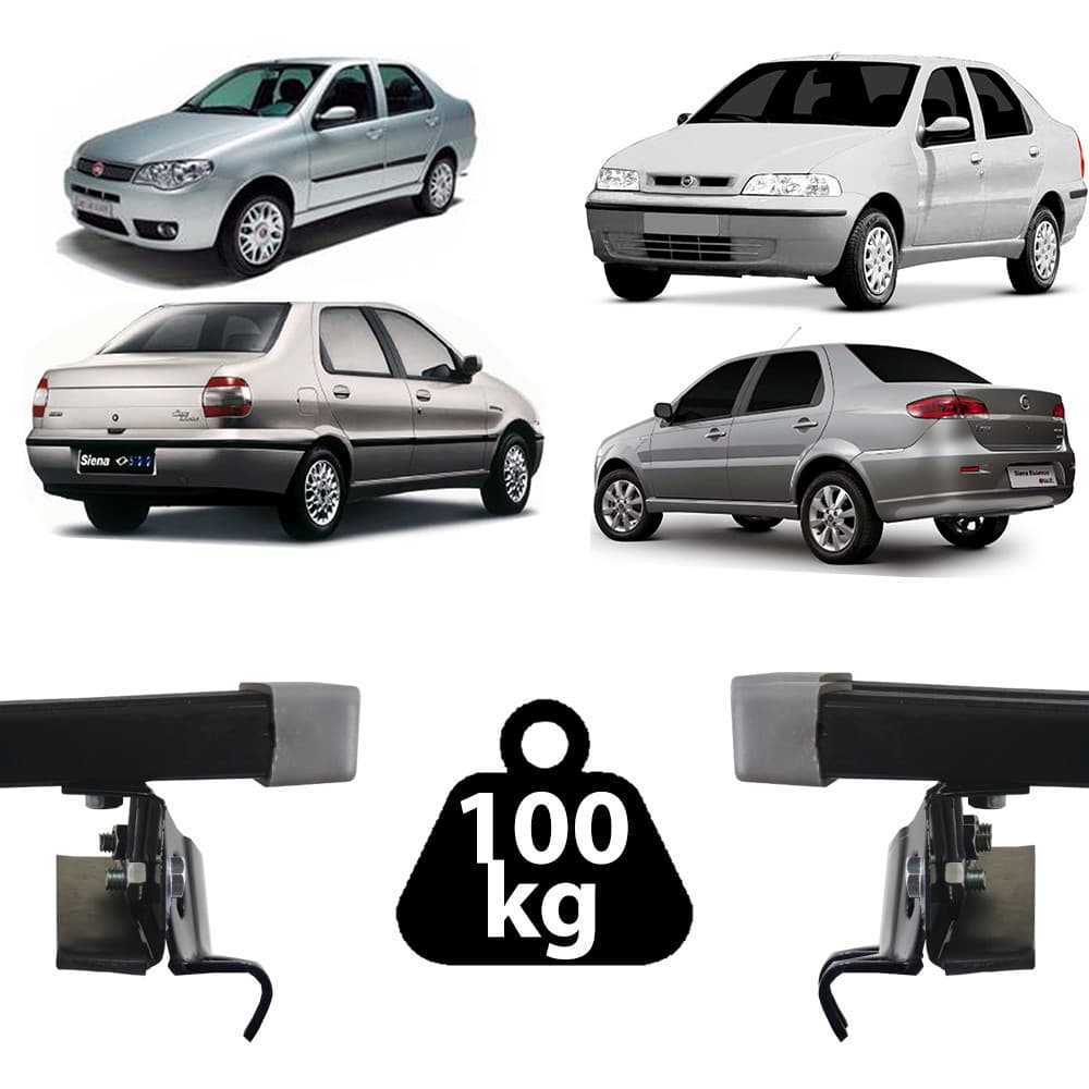 Rack Teto Resistent Sport Fiat Siena 95 a 14 LW222 100kg