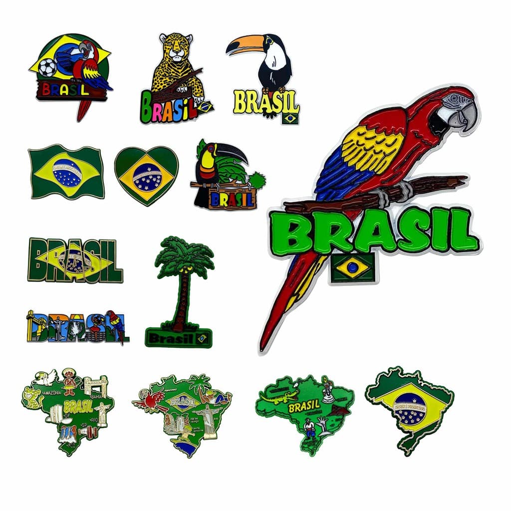 Kit Imãs Decorativos Turísticos Do Brasil P/ Geladeira