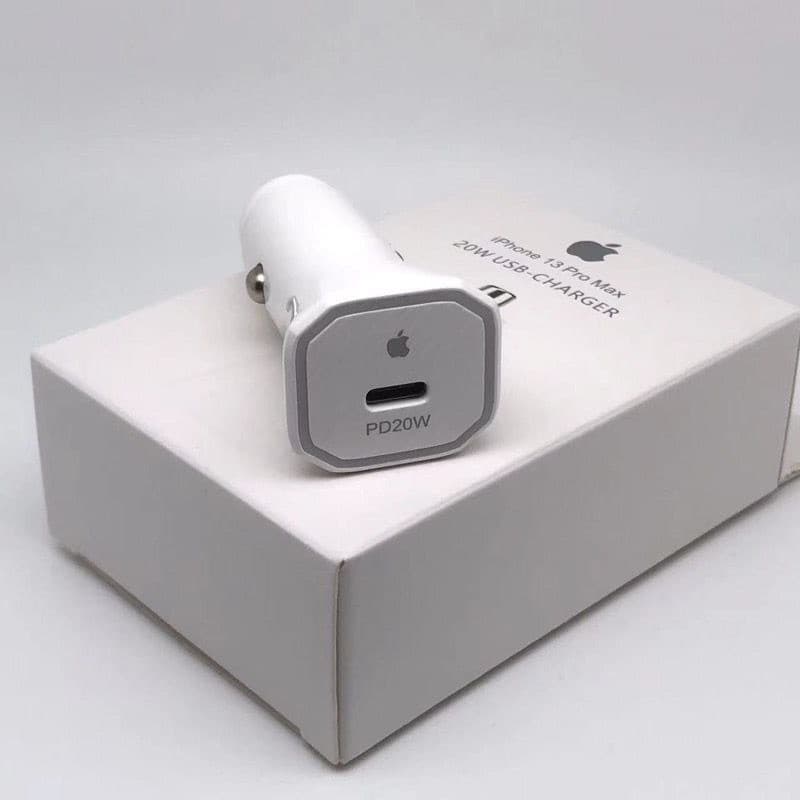 Carregador Veicular de iPhone Turbo 20w Carregador de carro PD Tipo C Turbo X Lightning para iPhones