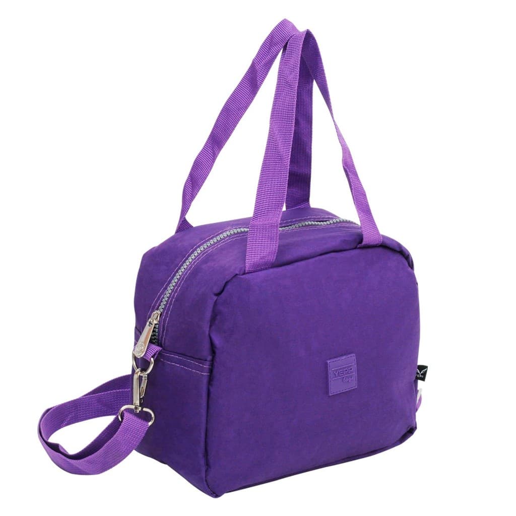 Bolsa Térmica Feminina Roxo Com Alça Transversal Ajustável