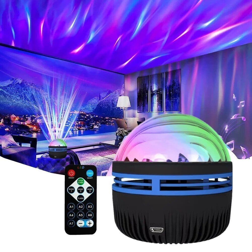 Luz Do Norte Projetor Aurora Estrela Galáxia LED Noturno Com Controle Remoto