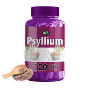 Psylliun Concentrado  500 mg - 120 Cápsulas - Kits Com 1, 2 e 3 Unidades Natu Ervas