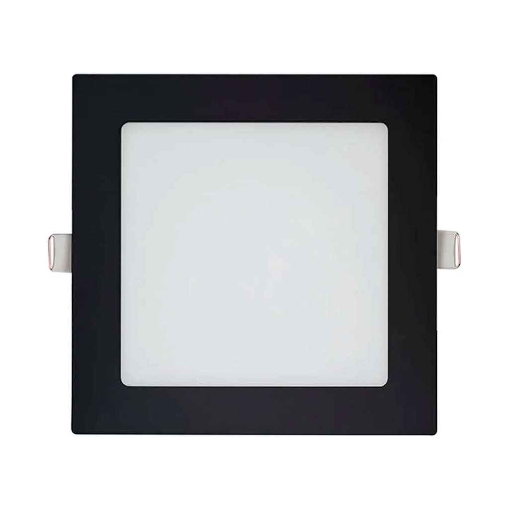 Painel Plafon Led Embutir 16,8X16,8cm 12W 4100K Bivolt Preto - Blumenau - 80424101