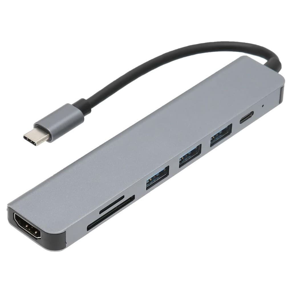 Hub USB-C para HDMI/USB/TF/SD/PD Adaptador 7 em 1 USB 3.0