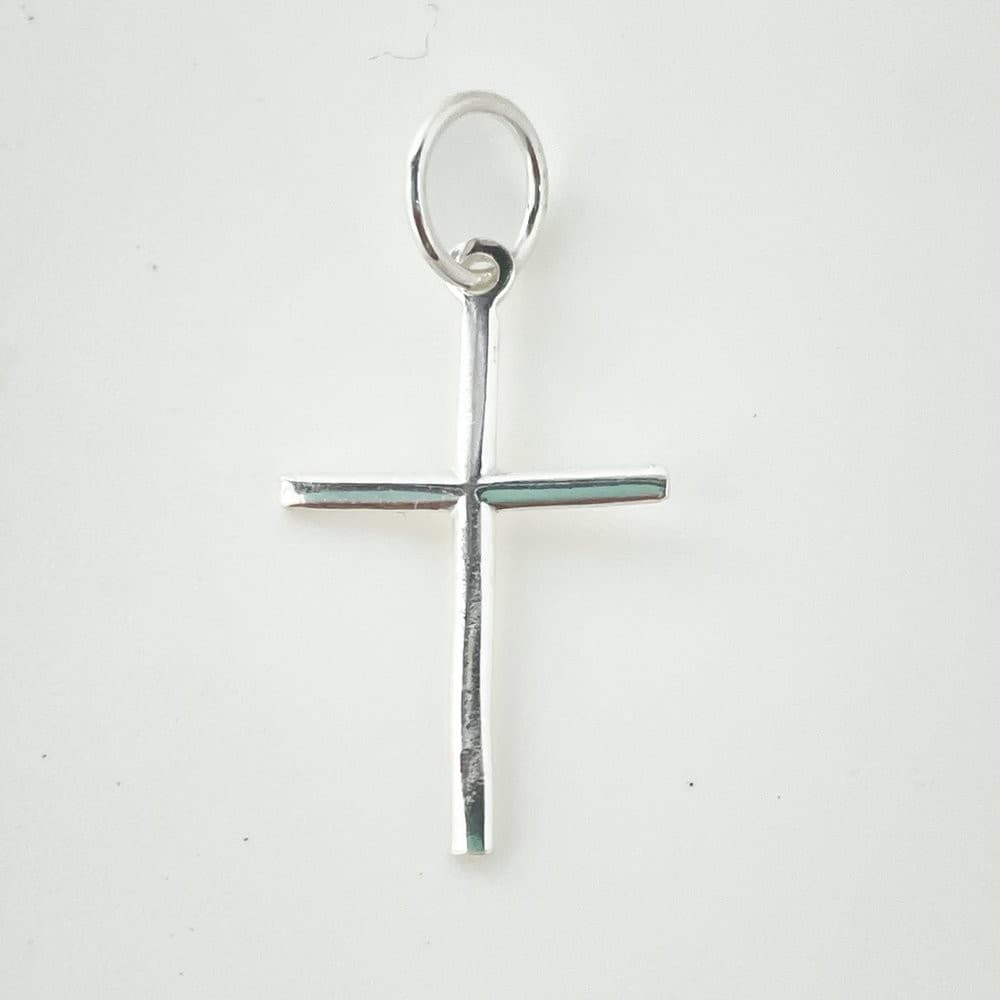 Pingente Crucifixo Palito Liso 2,7cm Prata 925 2,7cm