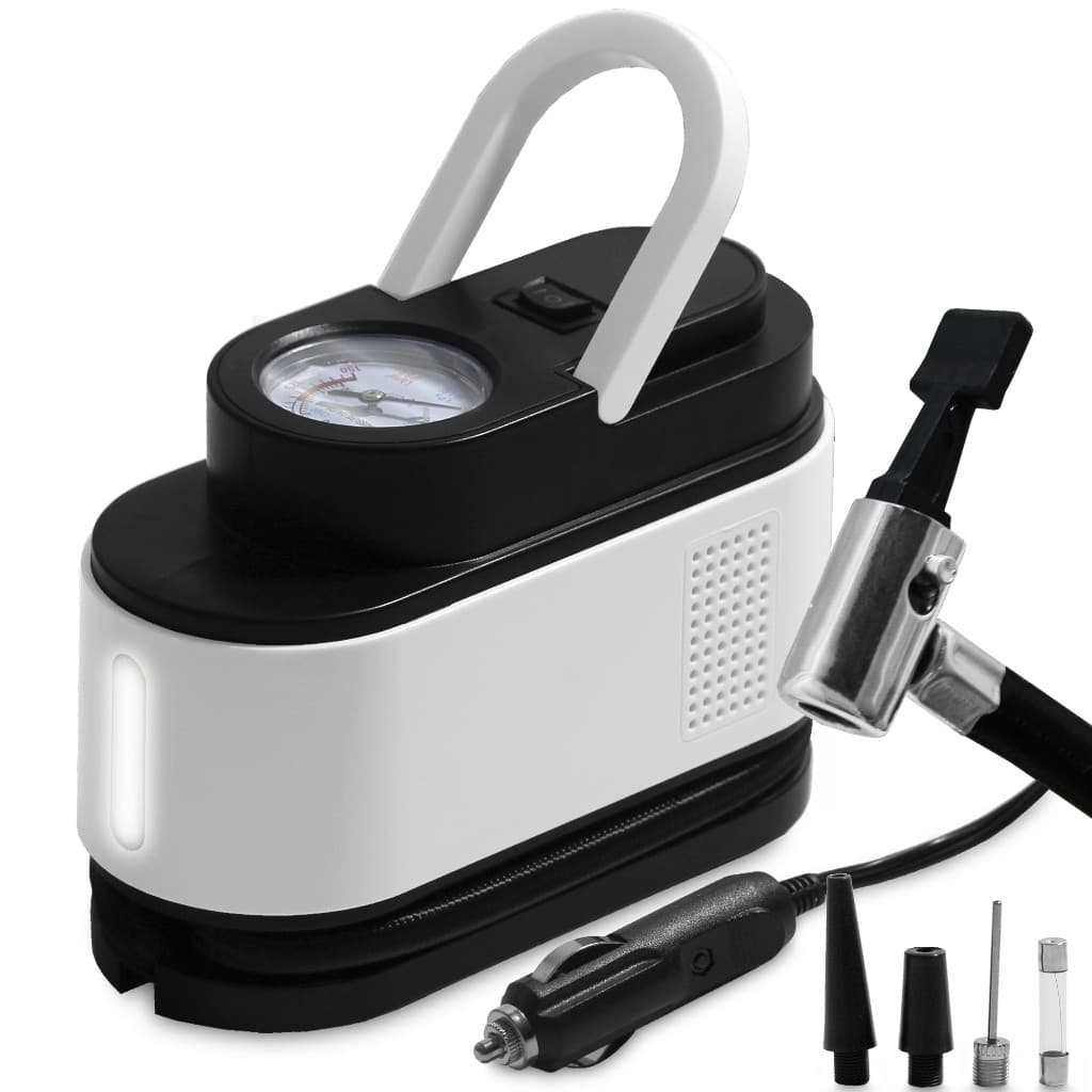 Compressor de Ar Portátil para Carro com Calibrador Bomba de encher Pneu Bola Elétrica 12V