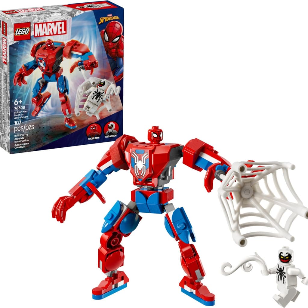 Lego Marvel Robô Do Homem-aranha Vs. Anti-venom 76308 107 Pç