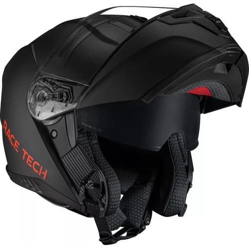 Capacete Race Tech Signal Escamoteavel Preto fosco Titanium Cinza