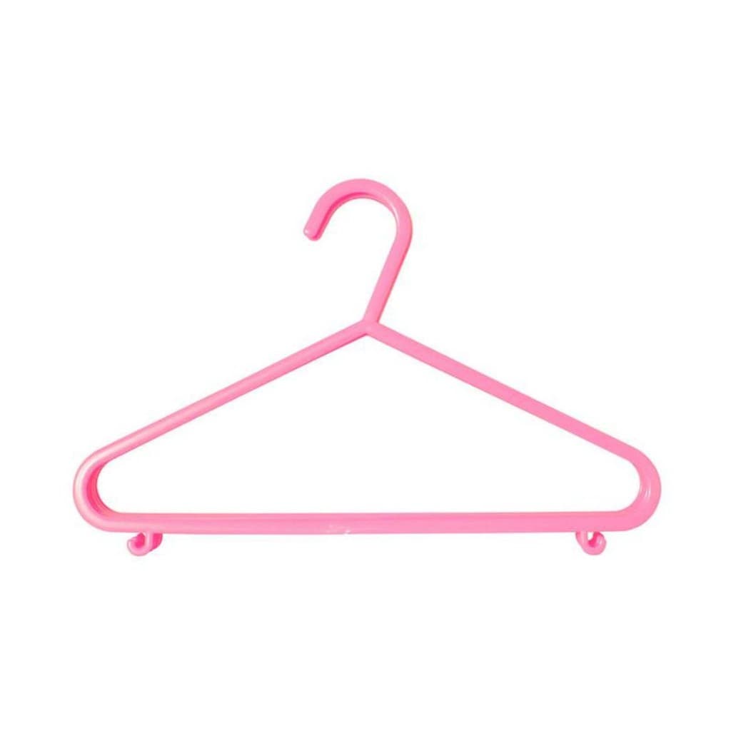 Cabide Infantil Kit 6 Unidades Polipropileno Rosa Clingo